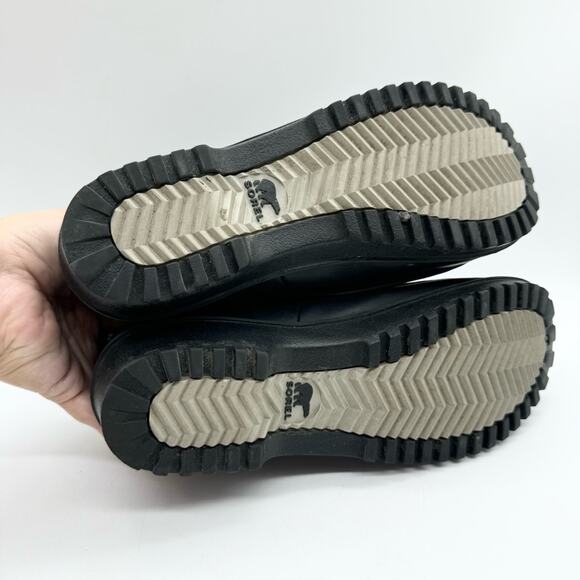 Sorel Tivoli II Waterproof Cold Weather Lace Up Fur Booties Grey/Black Size 7.5 - Picture 10 of 11